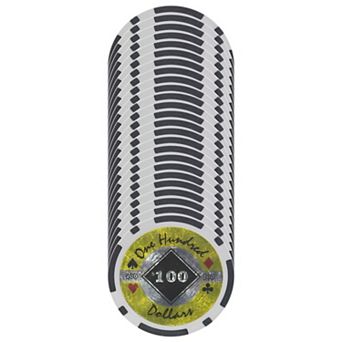 Casino-Style Clay Poker Chips, 25 pc $100 Chips for Stacking, Handling, and Play
