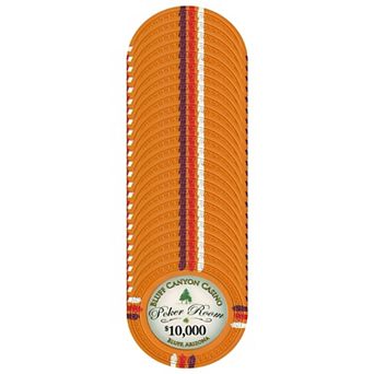 Bluff Canyon $10,000 Poker Chip 25 Pack Clay Composite Greek Key Chip