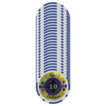 Clay Composite Poker Chips 25 pc $10 Chips for Home Games and Tournaments