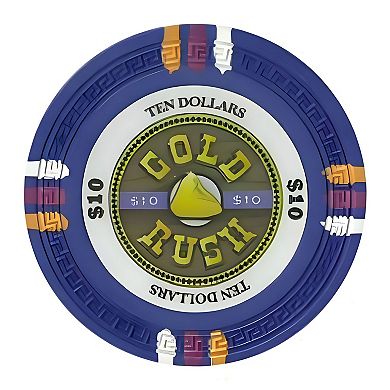 25-Piece $10 Poker Chips Design, Clay Composite, Round Chips for Poker & Blackjack