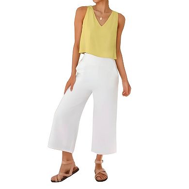 V Neck Sleeveless Top