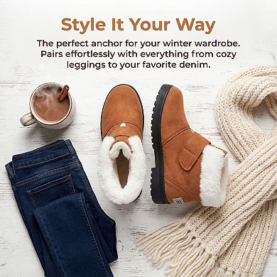 Women's Hook-and-Loop Ankle Non Slip Winter Boots