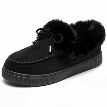 Women's Winter Boot Bow Detail Flat Snow Boots for Comfortable Outdoor Wear