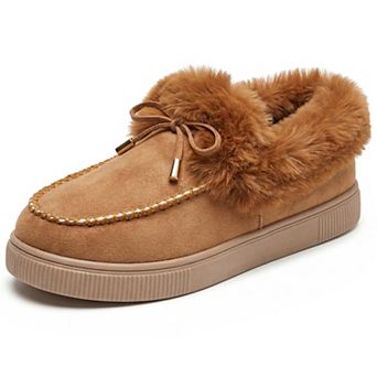 Women's Winter Boot Bow Detail Flat Snow Boots for Comfortable Outdoor Wear