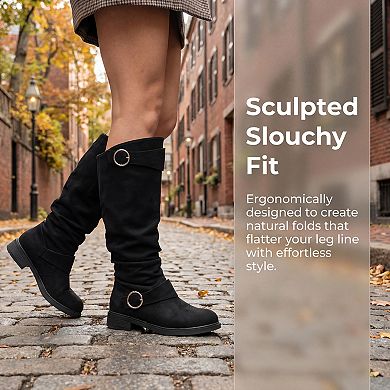 Women's Knee High Shoes Low Block Heel Soft Cushioned Boots