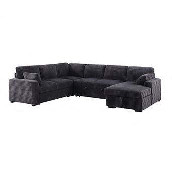116.5'' Modular Sectional Sofa With Pull - Out Bed & Storage Chaise