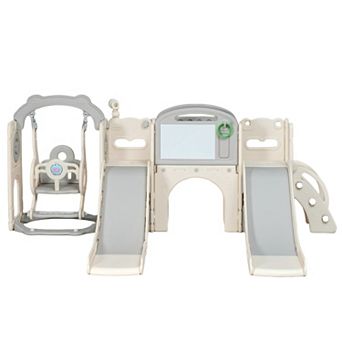 12-In-1 Kids Slide Playset for Toddlers Age 1-3 , Indoor Outdoor Toddler Slide