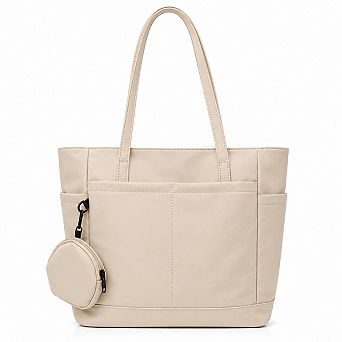 Large Capacity Tote Bag with Zip Closure Spacious Shoulder Bag Lightweight Daily Bag