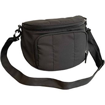 Women's Crossbody Shoulder Bag with Multiple Zip Pockets and Adjustable Strap
