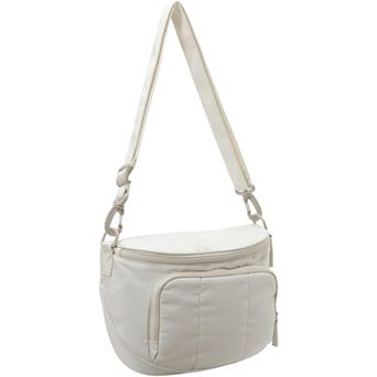 Women's Crossbody Shoulder Bag with Multiple Zip Pockets and Adjustable Strap