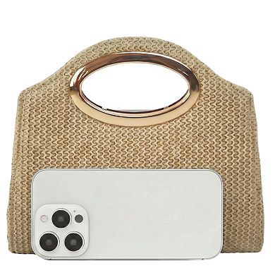 Women's Handbag with Magnetic Closure Polyester Material Stylish Chain Accent