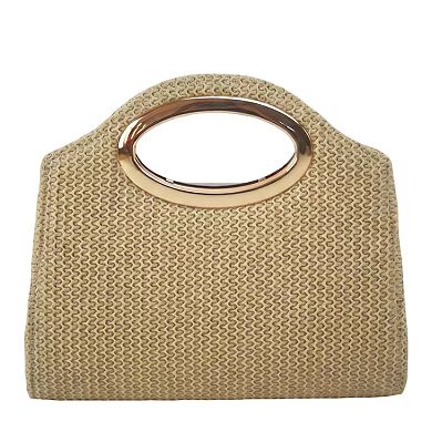 Women's Handbag with Magnetic Closure Polyester Material Stylish Chain Accent