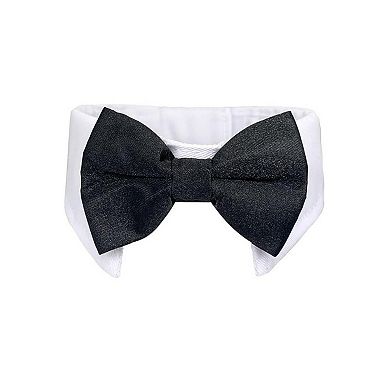 Pet Holiday Crochet Collar and Bowtie Set for Cats and Dogs Adjustable and Festive