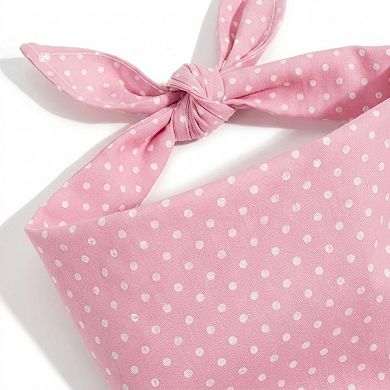 Polka Dot Pet Bandana, Soft Cotton Dotted Scarf Bib for Small Medium Dogs Cats