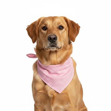 Polka Dot Pet Bandana, Soft Cotton Dotted Scarf Bib for Small Medium Dogs Cats