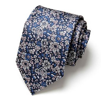 Men's Paisley Tie Gift Set with Matching Pocket Square Cufflinks and Silver Tie Clip