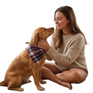 Plaid Pet Bandana Scarf Soft Tie-On Triangle Neck Accessory Classic Check Pattern