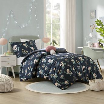 3- Piece Whimsical Twin/Twin XL Mushroom Garden Comforter Set