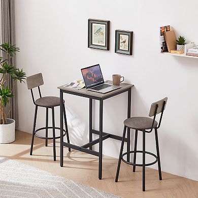 Dining Table or Bar Table Set with 2 stools