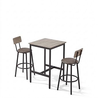 Dining Table or Bar Table Set with 2 stools