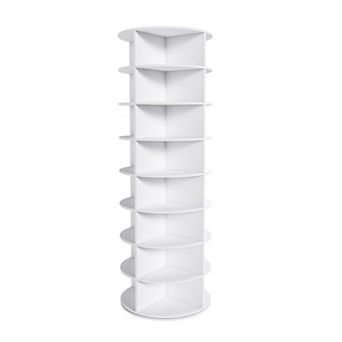 Lufeiya 8 tier Rotating Shoe Rack Tower, 360° Spinning Shoe Organizer Stand for up to 32 Pairs