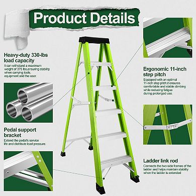 Fiberglass ladder, folding ladder, ladder in electrical engineering, insulating ladder