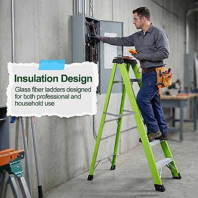 Fiberglass ladder, folding ladder, ladder in electrical engineering, insulating ladder