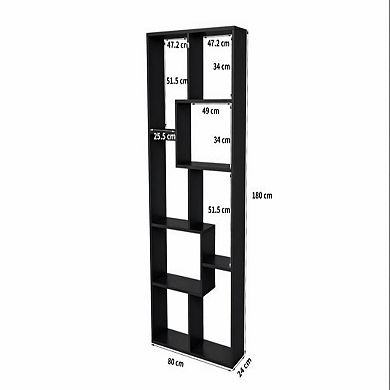 Personalization Asymmetrical Display Shelf & Bookcase, 5-Tier