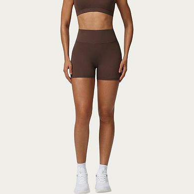 Women's High Waist Biker Shorts with Smooth Stretch Knit Fabric