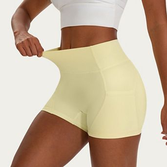 Women's High Waist Biker Shorts with Side Pockets and Smooth Stretch Fit