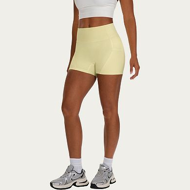 Women's High Waist Biker Shorts with Side Pockets and Smooth Stretch Fit