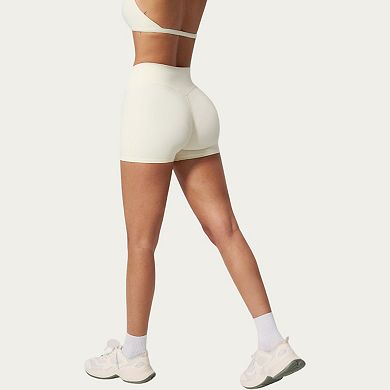 Women's High Waist Mini Biker Shorts with Smooth Stretch Fabric and Supportive Fit