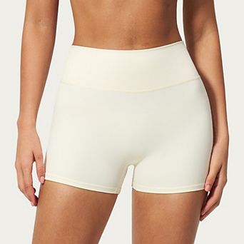 Women's High Waist Mini Biker Shorts with Smooth Stretch Fabric and Supportive Fit