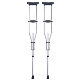 13-Level Height Adjustable Under Arm Walking Underarm Crutches