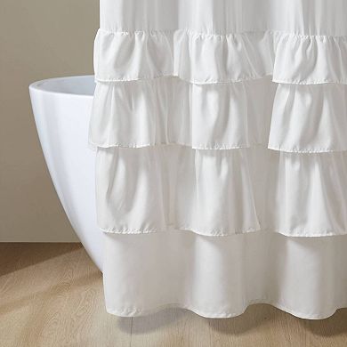 1- Piece Ruffled Shower Curtain