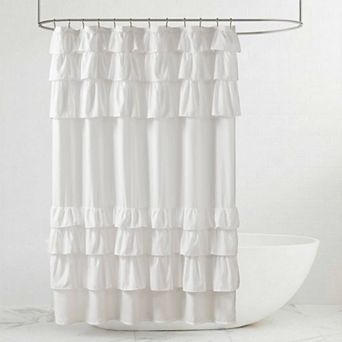 1- Piece Ruffled Shower Curtain