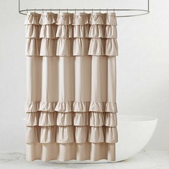1- Piece Ruffled Shower Curtain