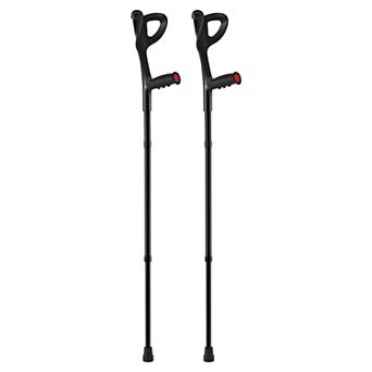 10-Level Height Adjustable Walking Forearm Crutches 1 Pair 350LBS