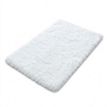 Plush Shag Bath Mat with Soft Pile Texture and Non Slip Backing