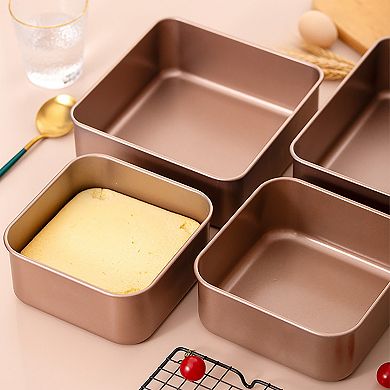 Nonstick Deep Square Cake Pan with Rounded Corners for Cakes Brownies and Breads