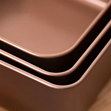 Nonstick Deep Square Cake Pan with Rounded Corners for Cakes Brownies and Breads