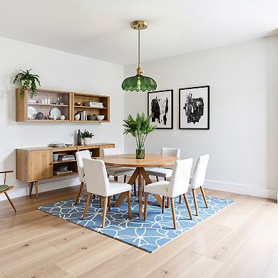 1-Light Brass Vintage Pendant With Green Glass Shade, Adjustable Hanging Fixture For Kitchen
