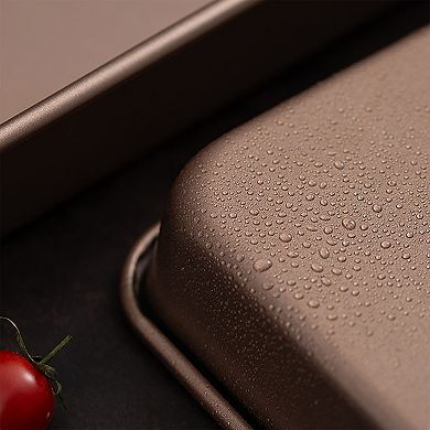 Nonstick Square Cake Pan Deep Baking Pan with Rounded Corners for Brownies and Cakes