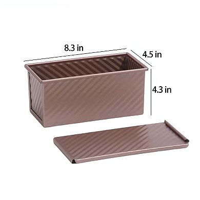 Nonstick Pullman Loaf Pan with Lid Rectangular Bread Baking Mold for Sandwich Bread