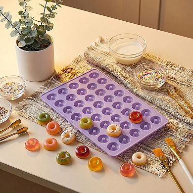 Mini Donut Silicone Baking Mold Set of 3 Nonstick Tray for Home Baking Treats