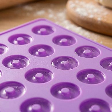 Mini Donut Silicone Baking Mold Set of 3 Nonstick Tray for Home Baking Treats