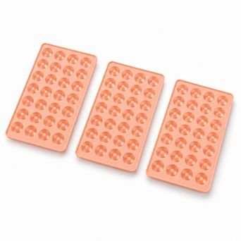 Mini Donut Silicone Baking Mold Set of 3 Nonstick Tray for Home Baking Treats
