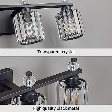 ZLAIQB 4-Light Modern Crystal Bathroom Wall Sconce