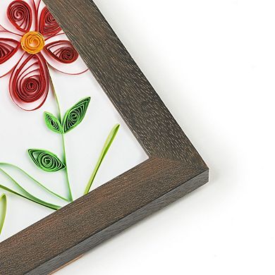 Bimala 6x6 Dark Brown Wood Quilling Card Frame