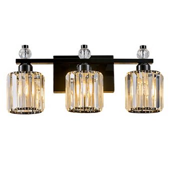 ZLAIQB 3-Light Modern Crystal Bathroom Wall Sconce